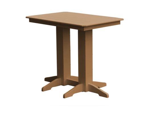 A & L Furniture A & L Furniture Bar Table- Specify for FREE 2" Umbrella Hole 4 Inch / Cedar Bar Table 5100-Cedar