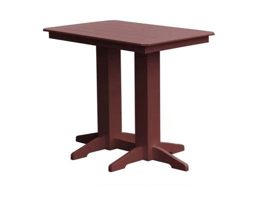 A & L Furniture A & L Furniture Bar Table- Specify for FREE 2" Umbrella Hole 4 Inch / Cherry Wood Bar Table 5100-CherryWood