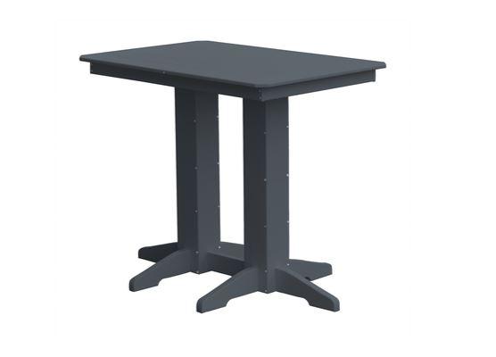 A & L Furniture A & L Furniture Bar Table- Specify for FREE 2" Umbrella Hole 4 Inch / Dark Gray Bar Table 5100-DarkGray