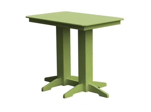 A & L Furniture A & L Furniture Bar Table- Specify for FREE 2" Umbrella Hole 4 Inch / Tropical Lime Bar Table 5100-TropicalLime