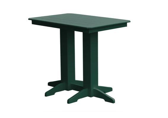 A & L Furniture A & L Furniture Bar Table- Specify for FREE 2" Umbrella Hole 4 Inch / Turf Green Bar Table 5100-TurfGreen