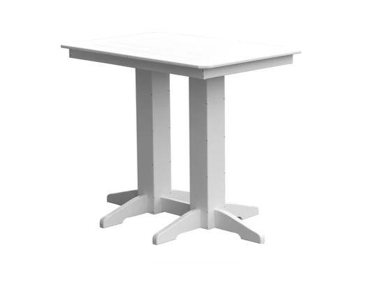 A & L Furniture A & L Furniture Bar Table- Specify for FREE 2" Umbrella Hole 5 Inch / White Bar Table 5101-White