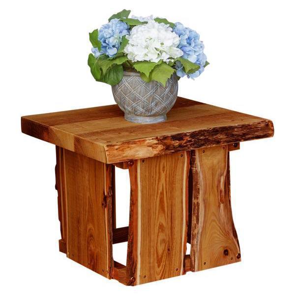 A & L Furniture A & L Furniture Blue Mountain Sunrise Thicket Side Table Cedar Stain Side Table 8197L-CS