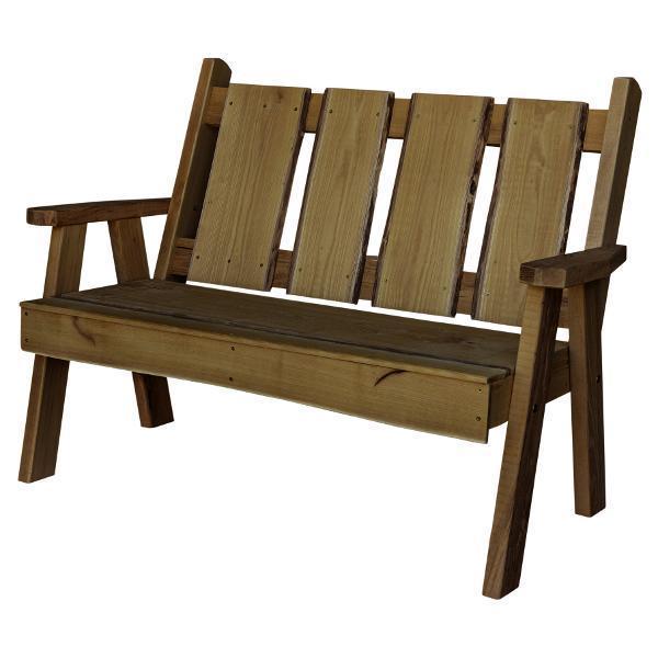 A & L Furniture A & L Furniture Blue Mountain Timberland Garden Bench 4ft / Mushroom Stain Garden Bench 8124L-4FT-MS