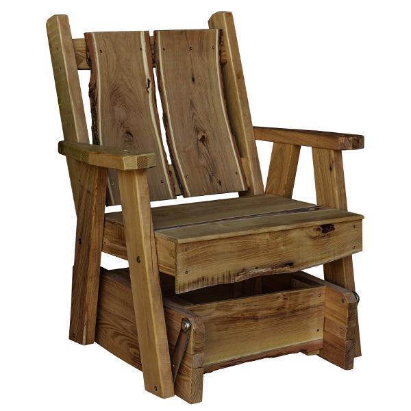 A & L Furniture A & L Furniture Blue Mountain Timberland Glider Chair Mushroom Stain Glider Chair 8185L-MS