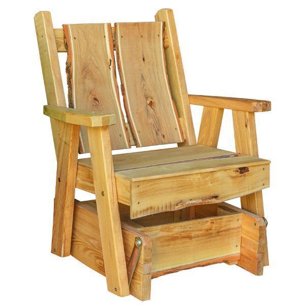 A & L Furniture A & L Furniture Blue Mountain Timberland Glider Chair Natural Stain Glider Chair 8185L-NS
