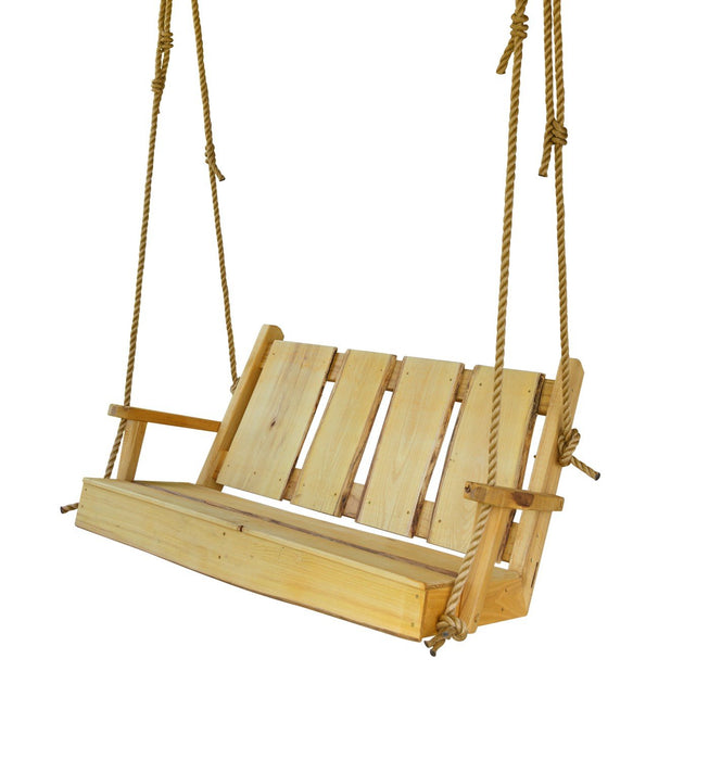 A & L Furniture A & L Furniture Blue Mountain TimberlandSwing with Rope 4ft / Natural Stain Timberland Swing 8144L-4FT-NS