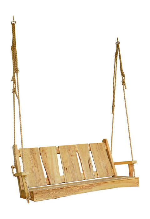 A & L Furniture A & L Furniture Blue Mountain TimberlandSwing with Rope 5ft / Natural Stain Timberland Swing 8145L-5FT-NS
