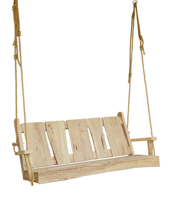 A & L Furniture A & L Furniture Blue Mountain TimberlandSwing with Rope 5ft / Unfinished Timberland Swing 8145L-5FT-UNF