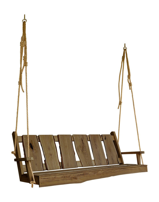 A & L Furniture A & L Furniture Blue Mountain TimberlandSwing with Rope 6ft / Mushroom Stain Timberland Swing 8146L-6FT-MS