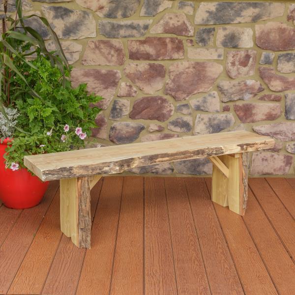 A & L Furniture A & L Furniture Blue Mountain Wildwood Bench 5ft / Unfinished Wildwood Bench 8215L-5FT-UNF