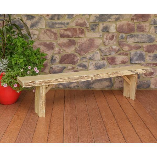 A & L Furniture A & L Furniture Blue Mountain Wildwood Bench 8ft / Unfinished Wildwood Bench 8218L-8FT-UNF