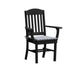 A & L Furniture A & L Furniture Classic Dining Chair w/ Arms Black Dining Chair 4110-Black