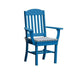 A & L Furniture A & L Furniture Classic Dining Chair w/ Arms Blue Dining Chair 4110-Blue