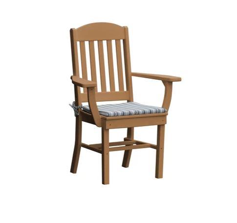 A & L Furniture A & L Furniture Classic Dining Chair w/ Arms Cedar Dining Chair 4110-Cedar