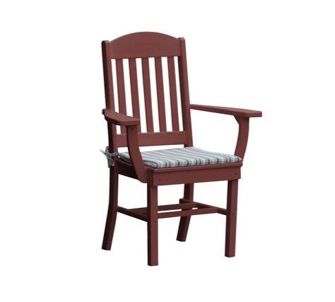 A & L Furniture A & L Furniture Classic Dining Chair w/ Arms Cherry Wood Dining Chair 4110-CherryWood