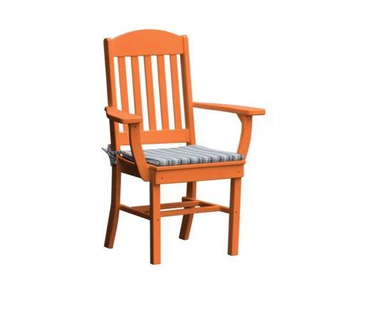 A & L Furniture A & L Furniture Classic Dining Chair w/ Arms Orange Dining Chair 4110-Orange