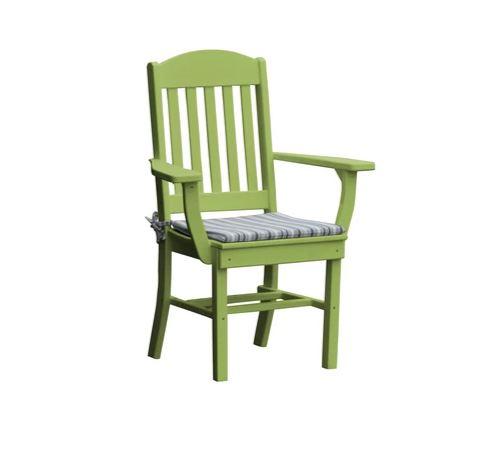 A & L Furniture A & L Furniture Classic Dining Chair w/ Arms Tropical Lime Dining Chair 4110-TropicalLime