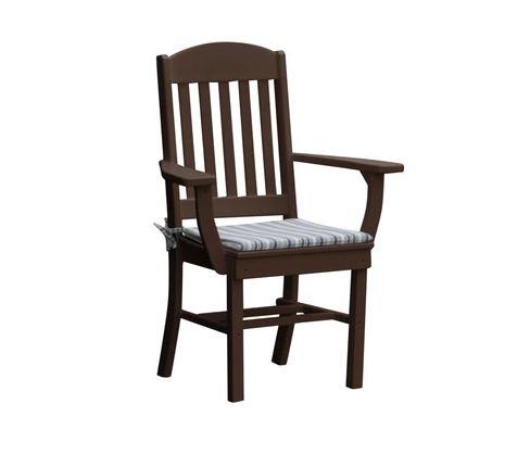 A & L Furniture A & L Furniture Classic Dining Chair w/ Arms Tudor Brown Dining Chair 4110-TudorBrown