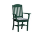 A & L Furniture A & L Furniture Classic Dining Chair w/ Arms Turf Green Dining Chair 4110-TurfGreen