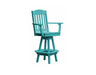 A & L Furniture A & L Furniture Classic Swivel Bar Chair w/ Arms Aruba Blue Dining Chair 4120-ArubaBlue