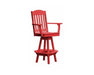 A & L Furniture A & L Furniture Classic Swivel Bar Chair w/ Arms Bright Red Dining Chair 4120-BrightRed