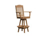 A & L Furniture A & L Furniture Classic Swivel Bar Chair w/ Arms Cedar Dining Chair 4120-Cedar