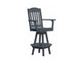 A & L Furniture A & L Furniture Classic Swivel Bar Chair w/ Arms Dark Gray Dining Chair 4120-DarkGray