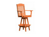 A & L Furniture A & L Furniture Classic Swivel Bar Chair w/ Arms Orange Dining Chair 4120-Orange