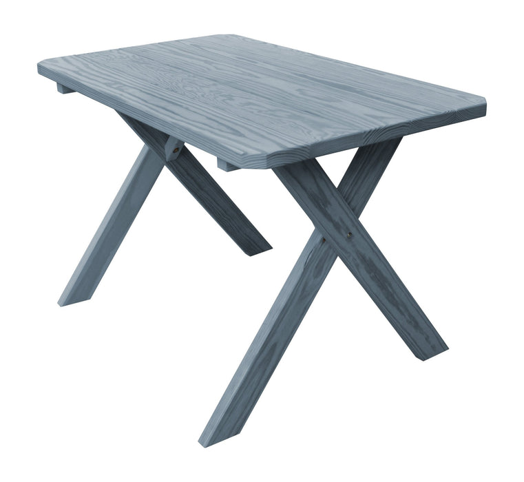 A & L Furniture A & L Furniture Cross-leg Table Only - Specify for FREE 2" Umbrella Hole 4FT / Gray Tables 201PT-4FT-Gray
