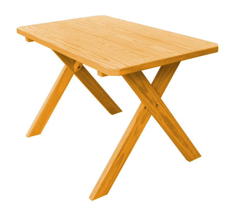 A & L Furniture A & L Furniture Cross-leg Table Only - Specify for FREE 2" Umbrella Hole 4FT / Natural Tables 201PT-4FT-Natural