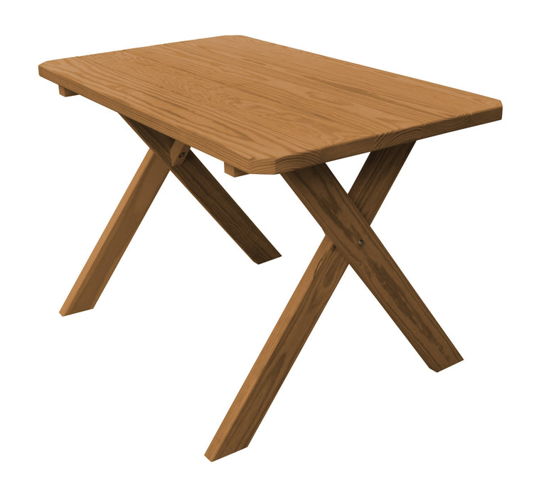 A & L Furniture A & L Furniture Cross-leg Table Only - Specify for FREE 2" Umbrella Hole 4FT / Oak Tables 201PT-4FT-Oak