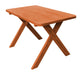 A & L Furniture A & L Furniture Cross-leg Table Only - Specify for FREE 2" Umbrella Hole 4FT / Redwood Tables 201PT-4FT-Redwood