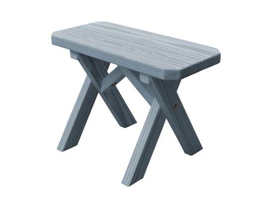 A & L Furniture A & L Furniture Crossleg Pine Bench Only 2FT / Gray Benche 162PT-2FT-Gray