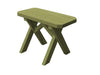 A & L Furniture A & L Furniture Crossleg Pine Bench Only 2FT / Linden Leaf Benche 162PT-2FT-LindenLeaf