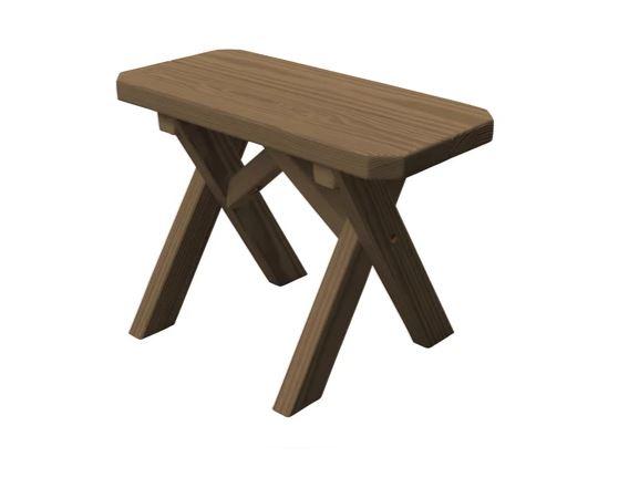 A & L Furniture A & L Furniture Crossleg Pine Bench Only 2FT / Mushroom Benche 162PT-2FT-Mushroom