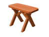 A & L Furniture A & L Furniture Crossleg Pine Bench Only 2FT / Redwood Benche 162PT-2FT-Redwood