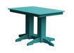 A & L Furniture A & L Furniture Dining Table- Specify for FREE 2" Umbrella Hole 4 Inch / Aruba Blue Dining Table 4160-ArubaBlue