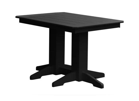 A & L Furniture A & L Furniture Dining Table- Specify for FREE 2" Umbrella Hole 4 Inch / Black Dining Table 4160-Black