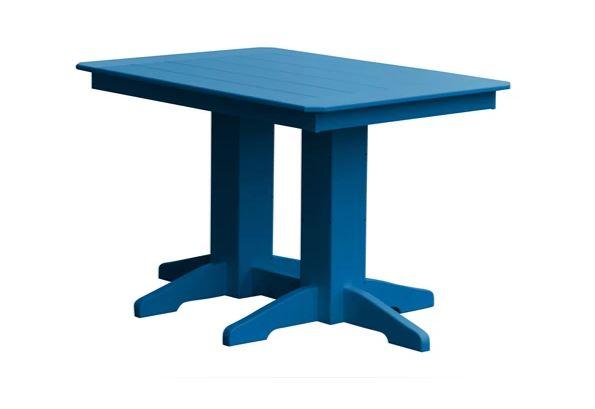 A & L Furniture A & L Furniture Dining Table- Specify for FREE 2" Umbrella Hole 4 Inch / Blue Dining Table 4160-Blue