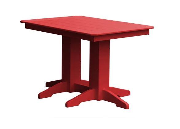 A & L Furniture A & L Furniture Dining Table- Specify for FREE 2" Umbrella Hole 4 Inch / Bright Red Dining Table 4160-BrightRed