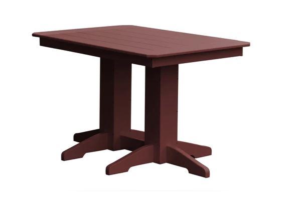 A & L Furniture A & L Furniture Dining Table- Specify for FREE 2" Umbrella Hole 4 Inch / Cherry Wood Dining Table 4160-CherryWood