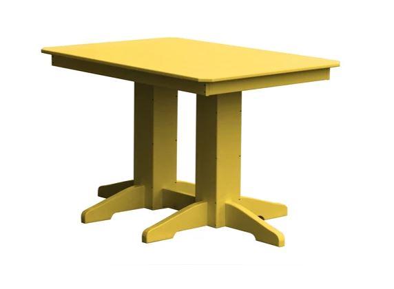 A & L Furniture A & L Furniture Dining Table- Specify for FREE 2" Umbrella Hole 4 Inch / Lemon Yellow Dining Table 4160-LemonYellow