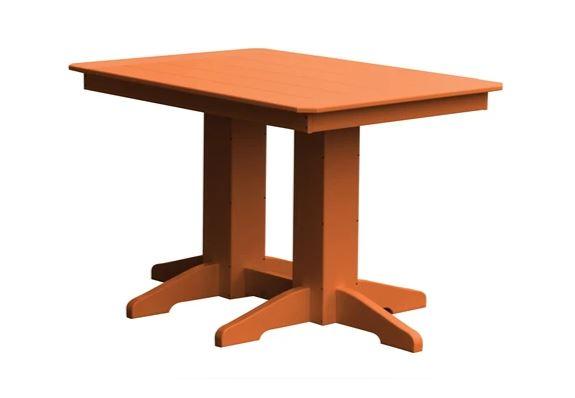 A & L Furniture A & L Furniture Dining Table- Specify for FREE 2" Umbrella Hole 4 Inch / Orange Dining Table 4160-Orange