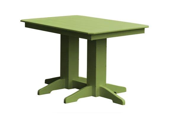 A & L Furniture A & L Furniture Dining Table- Specify for FREE 2" Umbrella Hole 4 Inch / Tropical Lime Dining Table 4160-TropicalLime