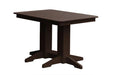A & L Furniture A & L Furniture Dining Table- Specify for FREE 2" Umbrella Hole 4 Inch / Tudor Brown Dining Table 4160-TudorBrown