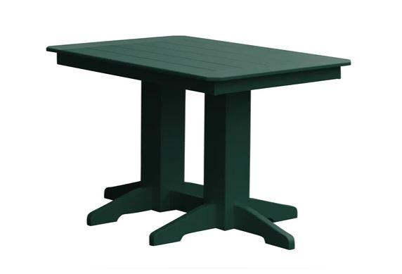 A & L Furniture A & L Furniture Dining Table- Specify for FREE 2" Umbrella Hole 4 Inch / Turf Green Dining Table 4160-TurfGreen