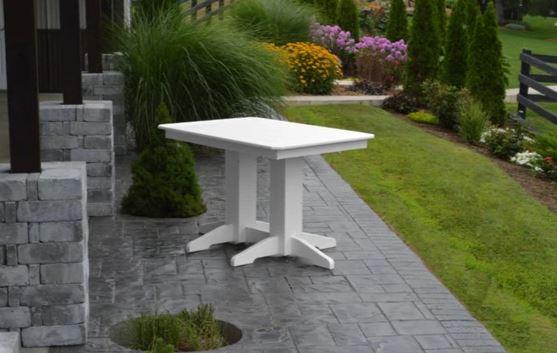 A & L Furniture A & L Furniture Dining Table- Specify for FREE 2" Umbrella Hole 4 Inch / White Dining Table 4160-White