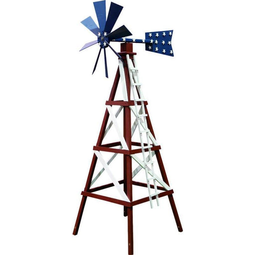 A & L Furniture A & L Furniture Farm Style Windmill Garden Outdoor Spinner Unfinished Windmills 70-Unfinished