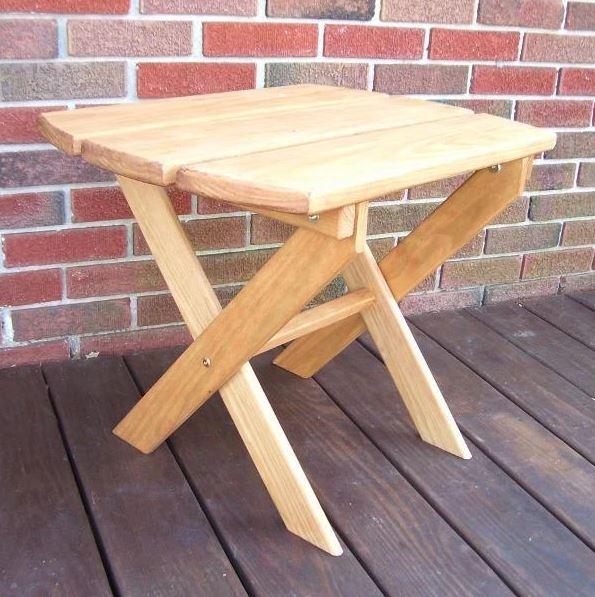 A & L Furniture A & L Furniture Folding End Table in Pine End Table